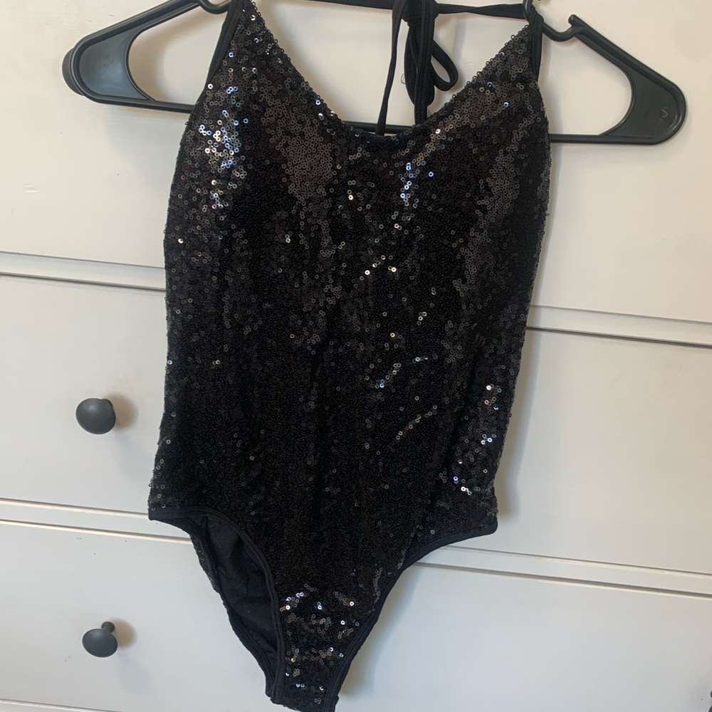 Black Sequence Bodysuit